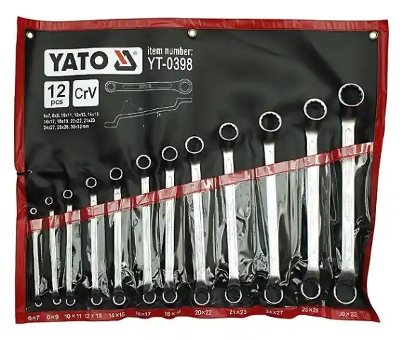 Yato Sada klíčů očkových 12ks 6-32 mm ohnuté Originální