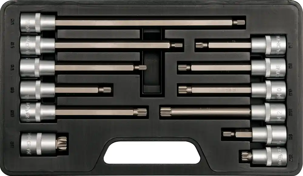Bity sada 12 ks HEX, SPLINE Yato YT-7753 Pouze Dnes