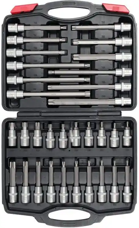 Yato bity sada Torx 1/2", T20 - T70, 32 ks - YT-77541 Vysoce Kvalitní