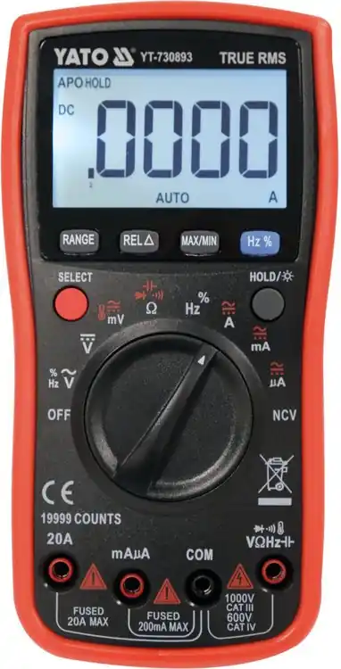 Horká Nabídka Yato multimetr digitální TRUE RMS, LCD - YT-730893