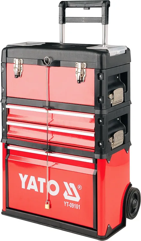 Horká Nabídka Box vozík na nářadí 3 sekce, 2 zásuvky YATO