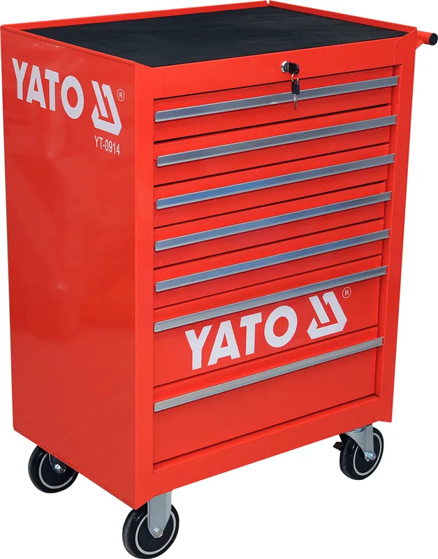 Rychlé Dodání Yato YT-0914 dílenská servisní skříň se 7 zásuvkami, 995x680x458 mm, 300 kg