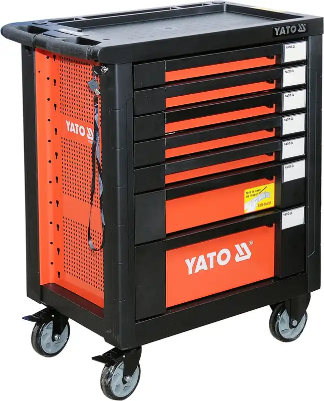 Víkendová Akce Yato YT-55290 skříňka dílenská pojízdná s nářadím (211ks) 7 zásuvek