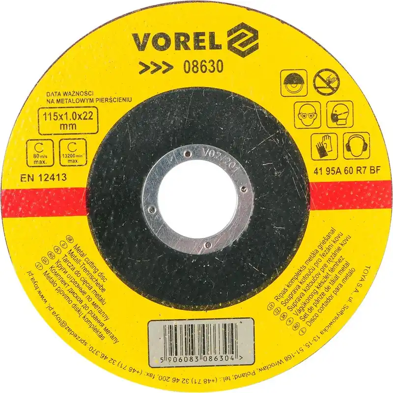 Odeslání Ihned Vorel kotouč na kov 115 x 22 x 1,0 mm TO-08630