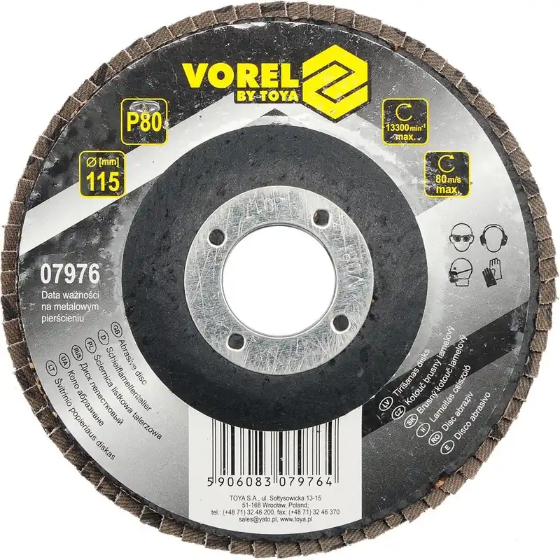 Nejlepší Volba Vorel kotouč brusný lamelový 115 mm p40 TO-07974