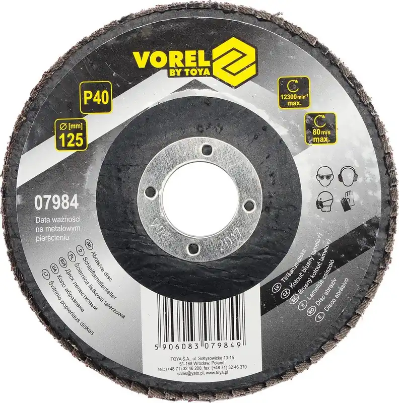 Vorel kotouč brusný lamelový 125 mm p100 TO-07987 Novinka