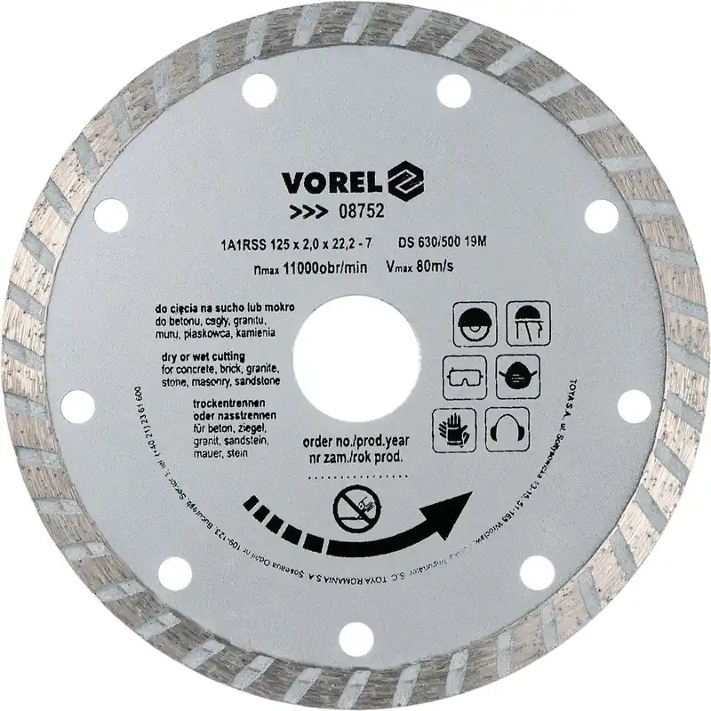 Vorel kotouč diamantový 125 x 22,2 x 2,0 mm turbo TO-08752 Kup Teď