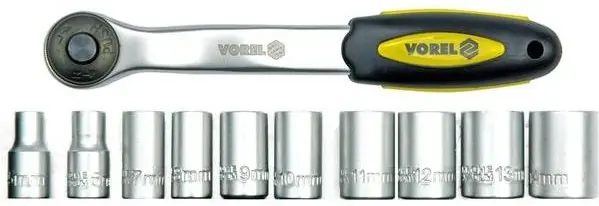 Akce Vorel gola sada 1/4" 11 ks TO-58600