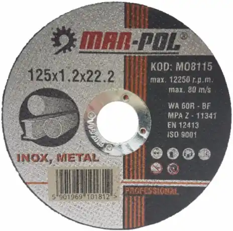 Kotouč řezný na ocel, nerez, 125x1,2x22,2mm MAR-POL M08115 Pouze Dnes