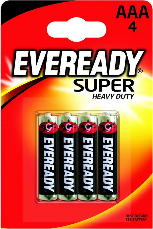 Eveready Super Heavy Duty mikrotužkové AAA LR03/4 (4 ks) Kup Teď