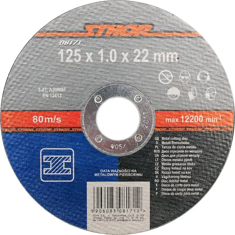 Expresní Doručení Kotouč na kov 125 x 22 x 1,0 mm Sthor TO-08171