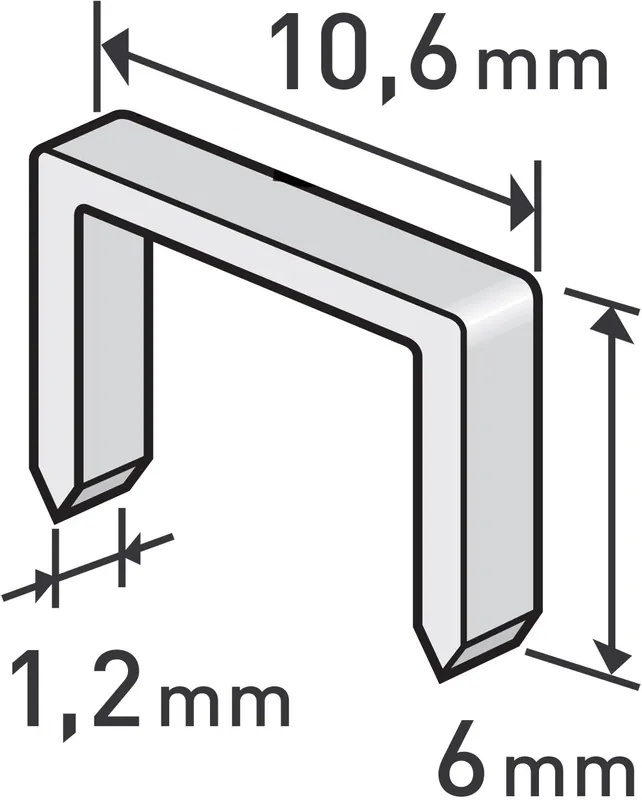 Akční Nabídka Spony, balení 1000ks, 6mm, 10,6x0,52x1,2mm EXTOL PREMIUM