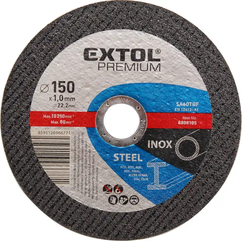 Kotouč řezný na ocel/nerez, ⌀150x1,0x22,2mm EXTOL PREMIUM Přímo Od Výrobce