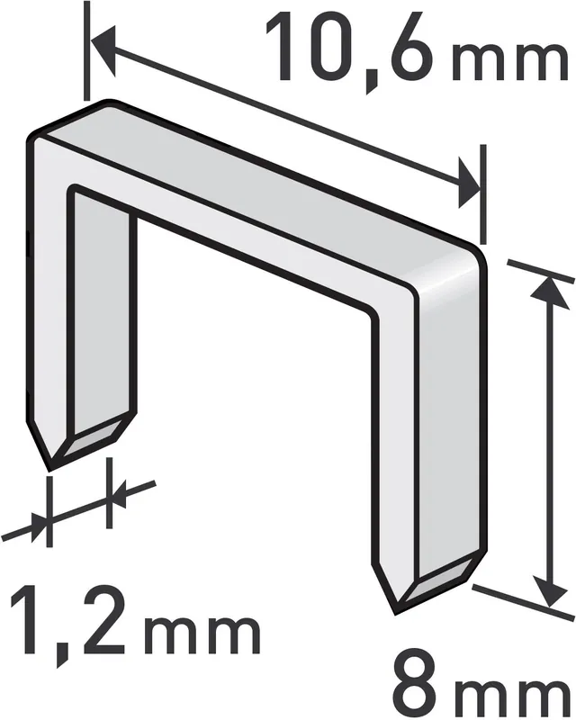 Rychlé Dodání Spony, balení 1000ks, 8mm, 10,6x0,52x1,2mm EXTOL PREMIUM