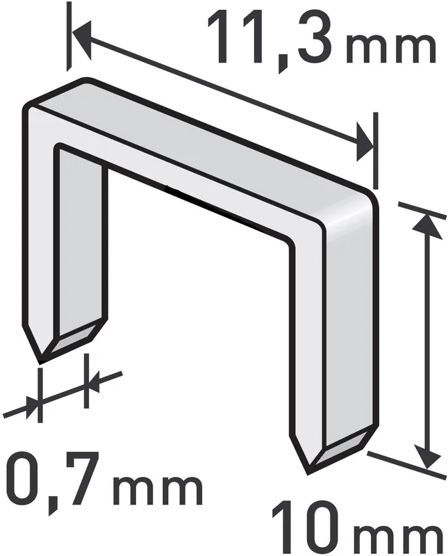 Spony, balení 1000ks, 10mm, 11,3x0,52x0,70mm EXTOL PREMIUM Speciální Cena