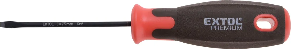 Tovární Cena Šroubovák plochý SUPERGRIP, (-) 3x75mm, CrV EXTOL PREMIUM