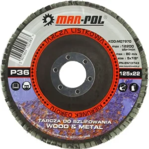Akce Kotouč brusný lamelový, 125mm, P36 MAR-POL M07970