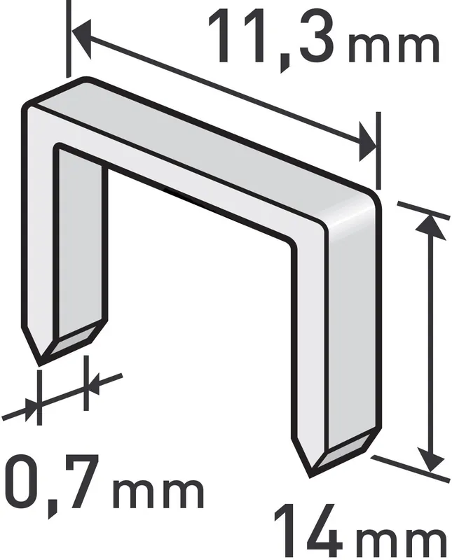 Spony, balení 1000ks, 14mm, 11,3x0,52x0,70mm EXTOL PREMIUM Top Prodej