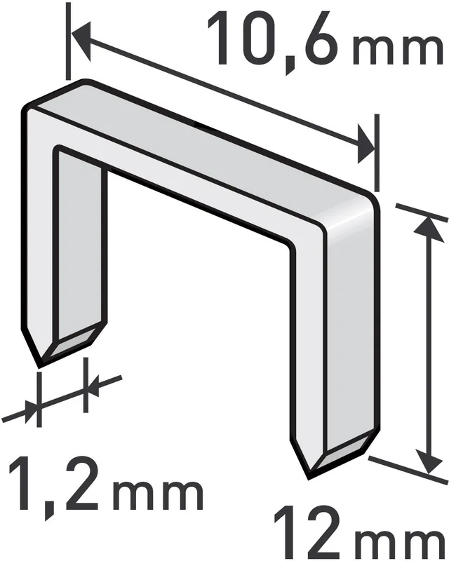Spony, balení 1000ks, 12mm, 10,6x0,52x1,2mm EXTOL PREMIUM Výprodej