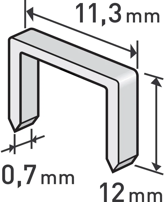 Spony, balení 1000ks, 12mm, 11,3x0,52x0,70mm EXTOL PREMIUM Levný