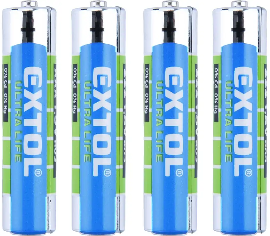 Baterie zink-chloridové, 4ks, 1,5V AAA (R03) EXTOL ENERGY Vrácení Zdarma