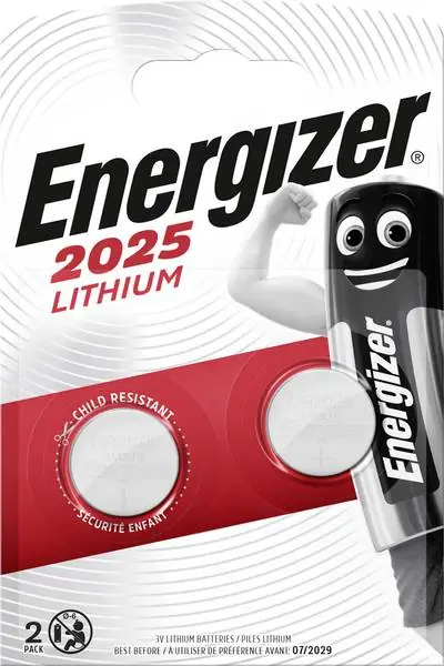 Energizer Lithium knoflíková baterie CR2025/2 (2ks) Výprodej