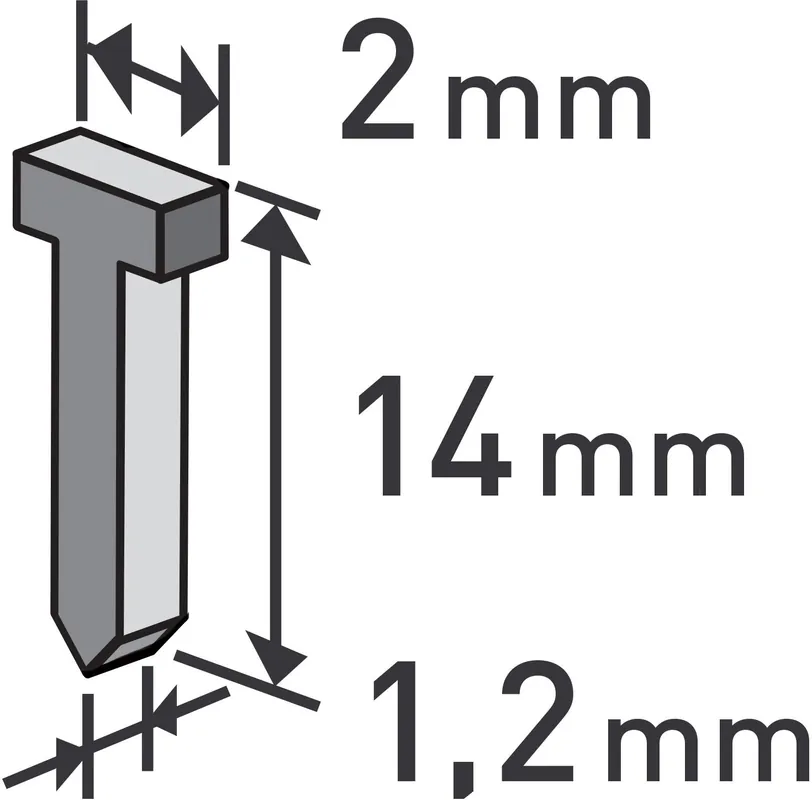 Horká Nabídka Hřebíky, balení 1000ks, 14mm, 2,0x0,52x1,2mm EXTOL PREMIUM