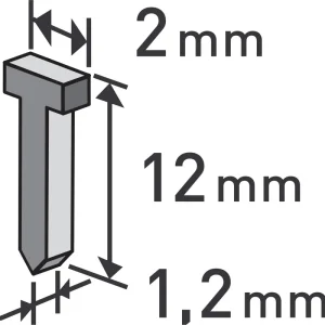 Vysoce Kvalitní Hřebíky, balení 1000ks, 12mm, 2,0x0,52x1,2mm EXTOL PREMIUM