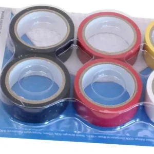 Izolační elektrikářské pásky PVC, 5 m x 19 mm, sada 6 ks - SATRA S-PVC5 Nízká Cena
