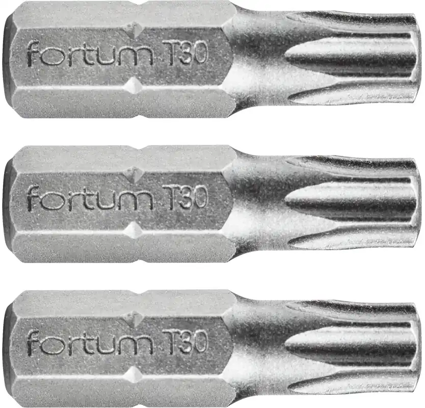 Hrot TORX, sada 3ks, T 30x25mm, S2 FORTUM Přímo Od Výrobce