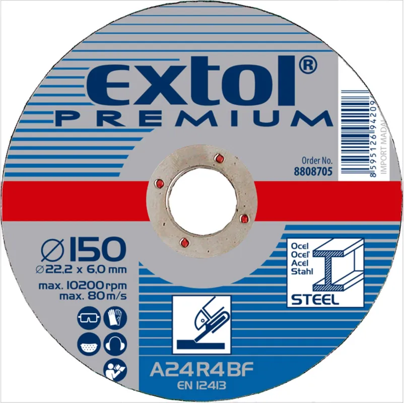 Kotouč brusný na ocel, 150x6,0x22,2mm EXTOL PREMIUM Cenově Výhodný