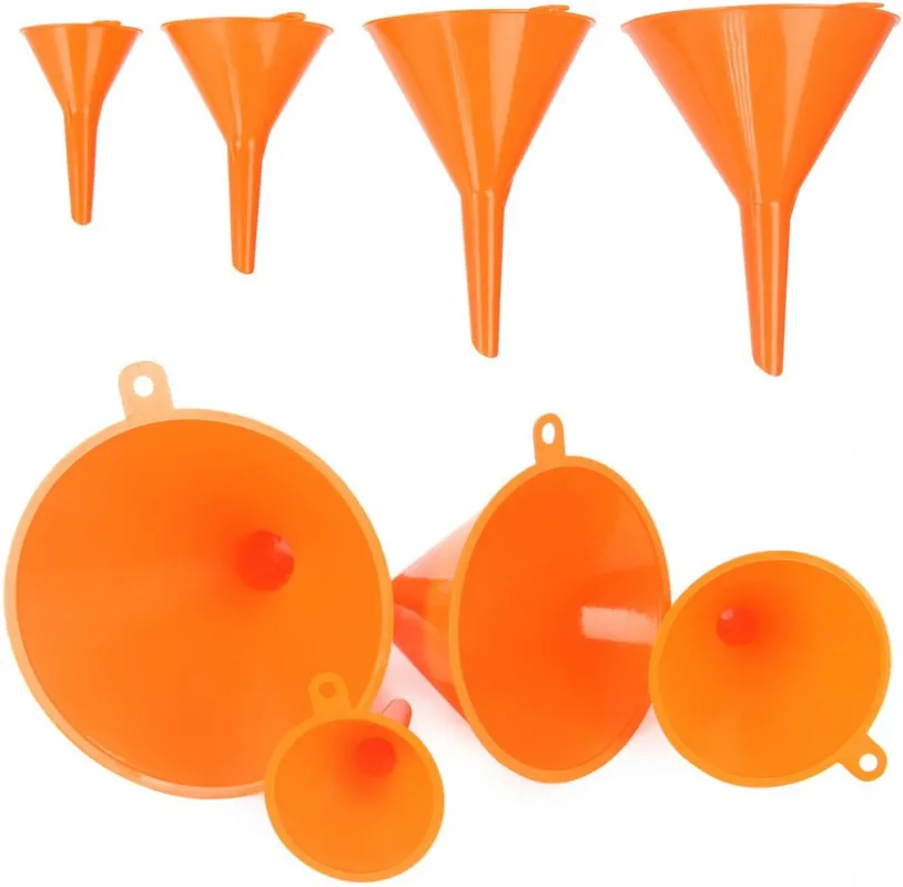 Trychtýř plastový sada 4ks oranžový MAR-POL M78330 Vrácení Zdarma