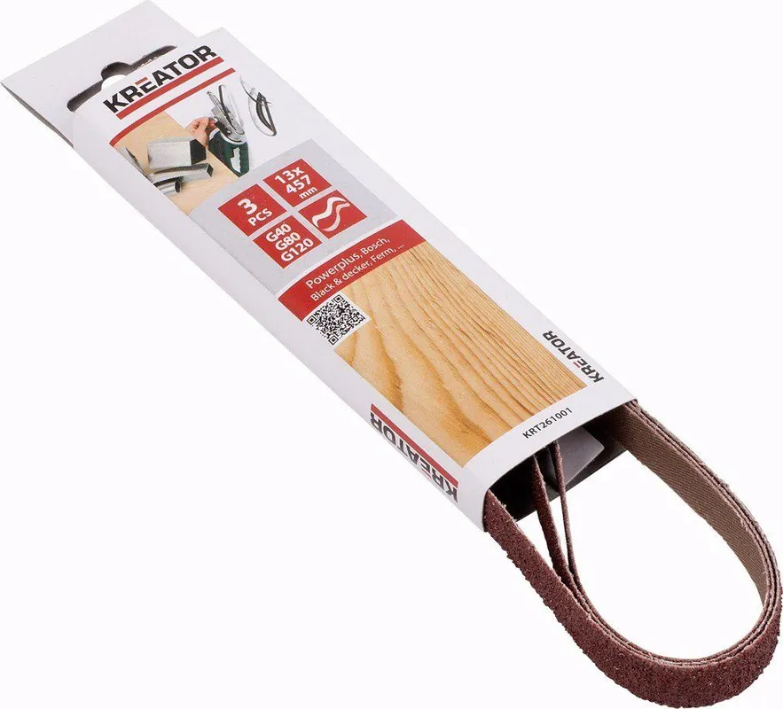 Aktuální Brusný pás 13 x 457mm G40-80-120 3ks Kreator KRT261001