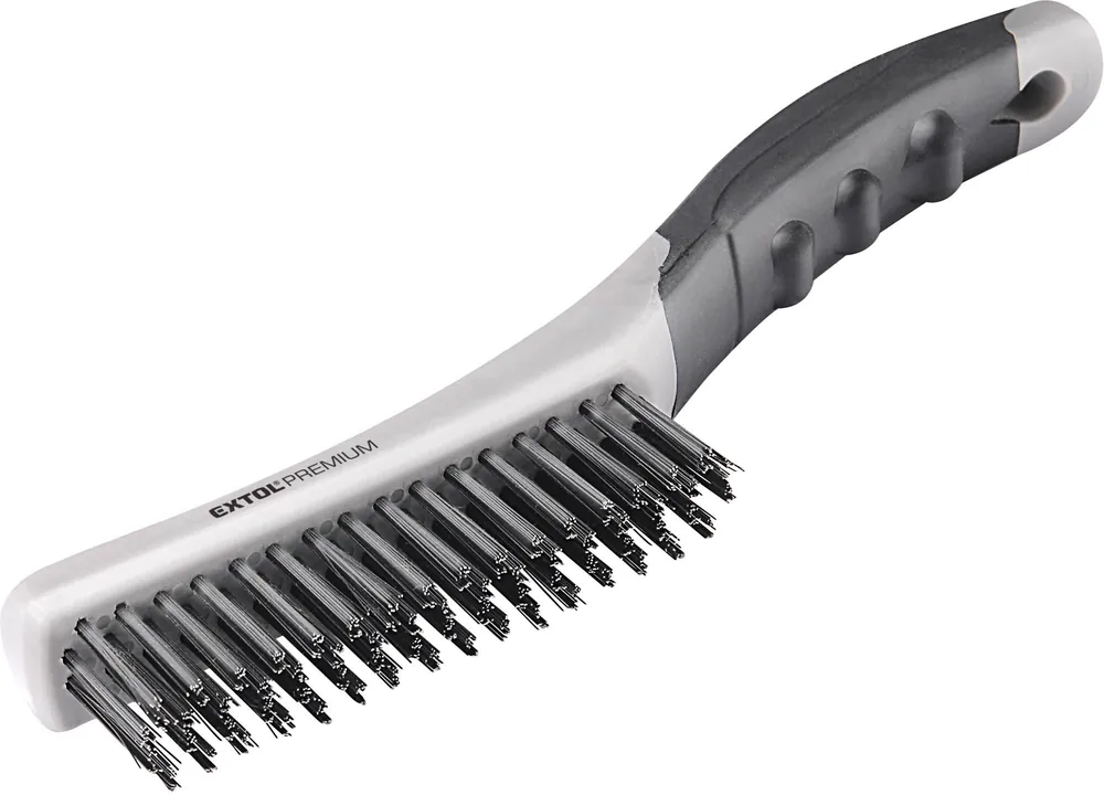 Akční Nabídka Kartáč ocelový, TPR rukojeť, 4řadý, 250mm EXTOL PREMIUM