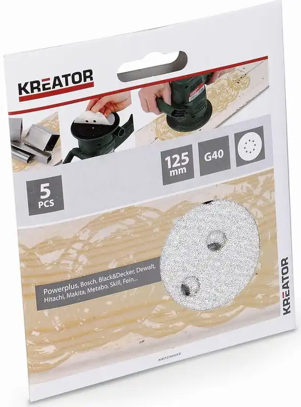 Super Cena Brusný papír 125 mm na barvu G40 5 ks Kreator KRT230553