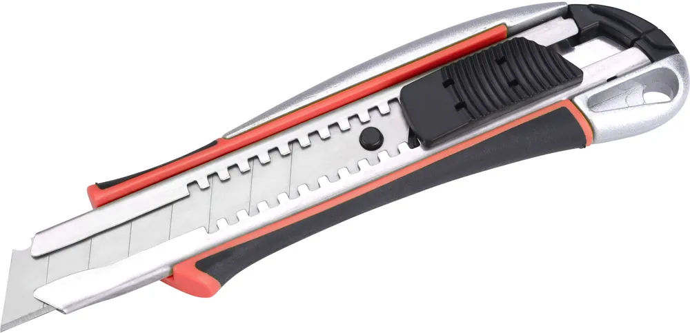 Nůž ulamovací kovový s výztuhou, 18mm Auto-lock EXTOL PREMIUM Horká Nabídka