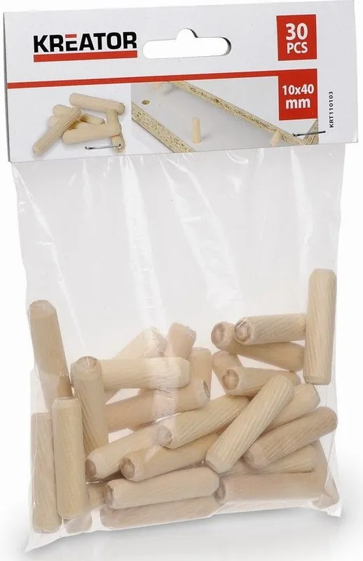 Originální Truhlářské kolíčky 10 x 40 mm (30 ks) Kreator KRT110103