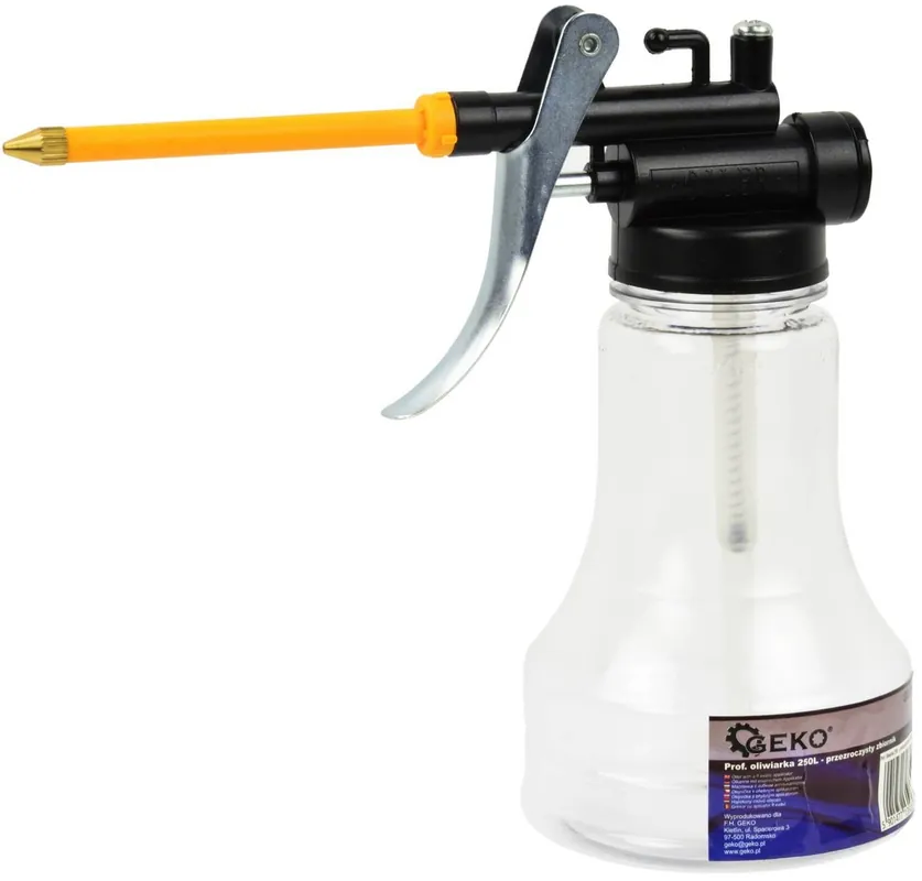 Olejnička s flexibilním hrdlem transparentní, 250 ml, GEKO G03221 Akční Cena