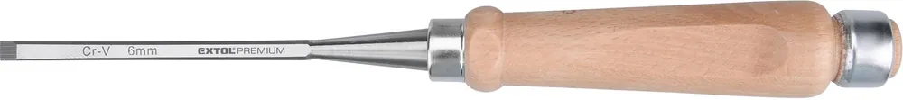 Dláto s kvalitní bukovou rukojetí EXTOL PREMIUM 6mm Výprodej
