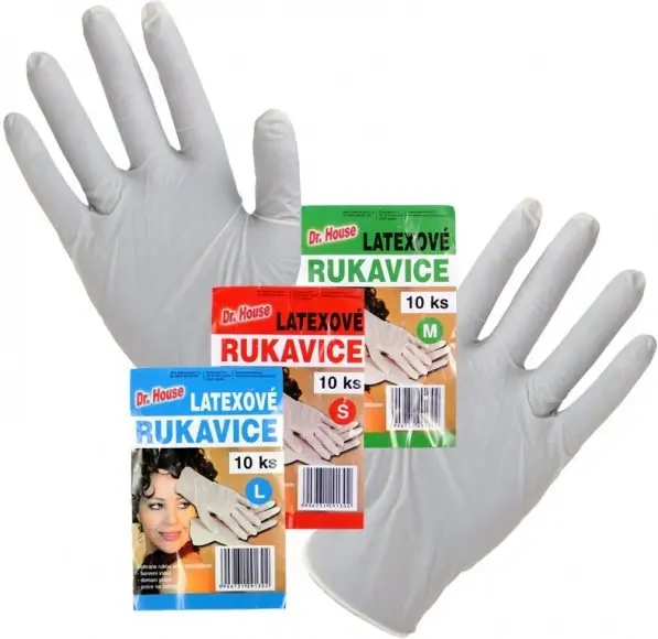 Dr. House rukavice latexové (L,M,S) 10 ks Výhodná Nabídka
