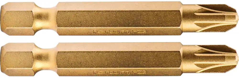 Nová Kolekce Hrot křížový pozidriv, sada 2ks, PZ 3x50mm,titan. úprava, S2 FORTUM