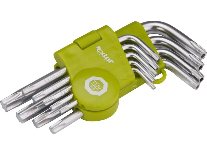 EXTOL CRAFT L-klíče TORX, sada 9ks, T 10-50mm, krátké 66010 Akční Nabídka