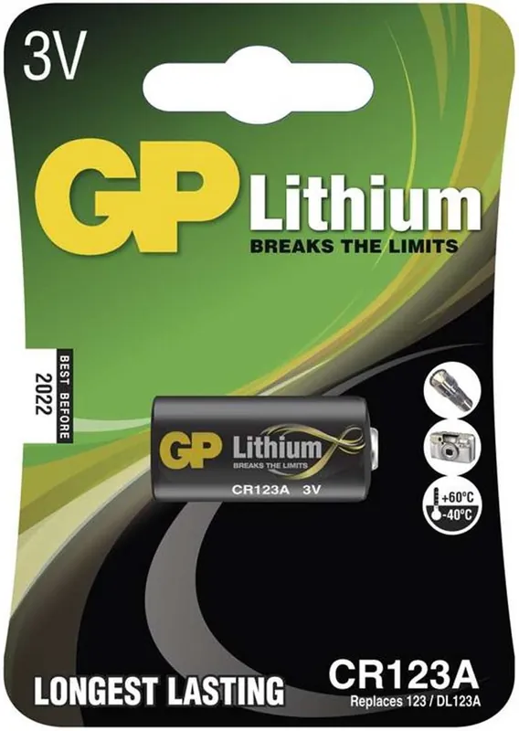 Značkový GP Lithium 3V baterie CR123A (1ks)