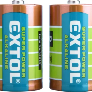 Nová Kolekce Baterie alkalické, 2ks, 1,5V D (LR20) EXTOL ENERGY