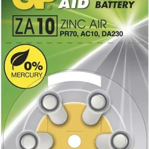 Nejprodávanější GP baterie do naslouchadel 1.4V Audio 10/PR70 (6ks)
