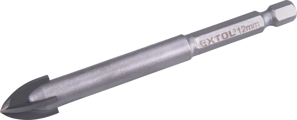 EXTOL PREMIUM vrták na sklo a keramiku karbidový, O 12mm - 8801892 Must-Have
