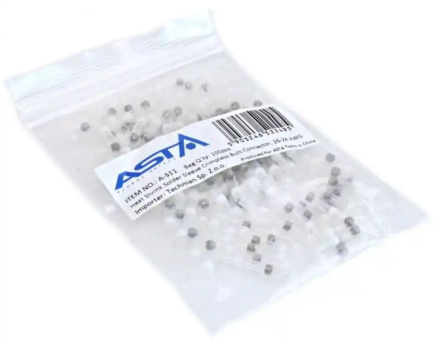 Jen Po Omezenou Doba Smršťovací hadičky s cínem, 1.7 x 26 mm, 26-24 AWG, balení 100 ks - ASTA A-S11