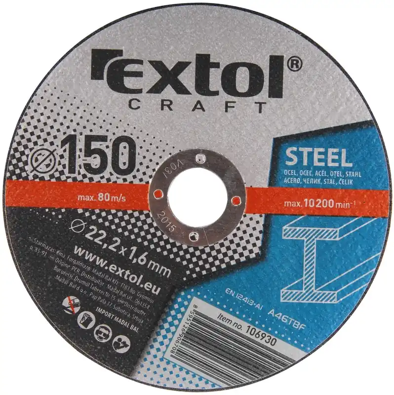 Kup Teď EXTOL CRAFT kotouče řezné na kov, 5ks, 150x1,6x22,2mm, 106930
