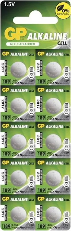 Rychlé Dodání GP Alkaline knoflíková baterie LR54/189/10 (10ks)