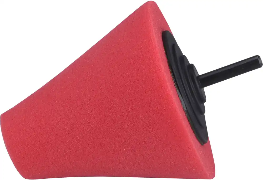 Kužel leštící pěnový, T10, červený, ⌀80mm, stopka 6mm EXTOL PREMIUM Finální Výprodej